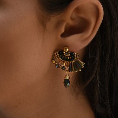 Boucles d'oreilles Tikal - Noir