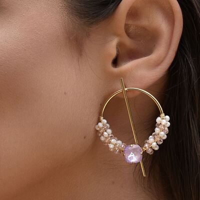 Boucles d'oreilles Luna Nueva - Rose