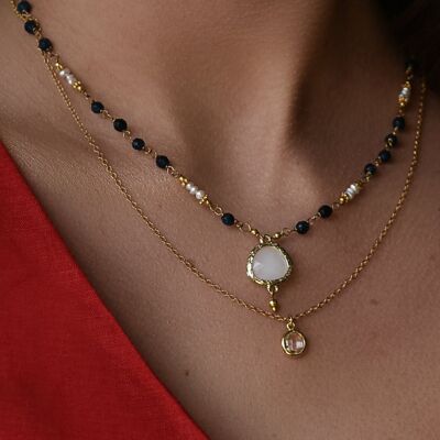 Collier Piedras - Bleu