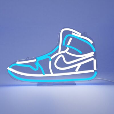 Light Blue Favourite Sneaker LED Neon Sign - UK Plug