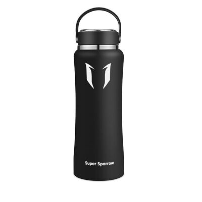 Insulated Stainless Steel Water Bottles, 1000ML / 32OZ - Black