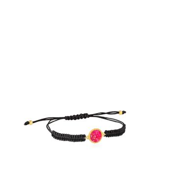 Cordon de poupée et bracelet en or avec nacre rose 1