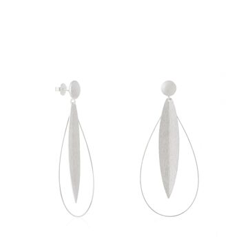 Boucles d'oreilles longues en argent Balance 1