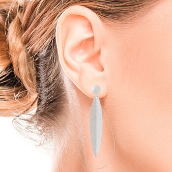 Boucles d'oreilles longues en argent Balance 2