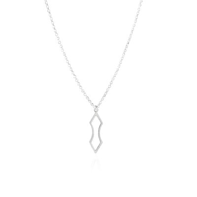Fire silver choker with spear-shaped pendant