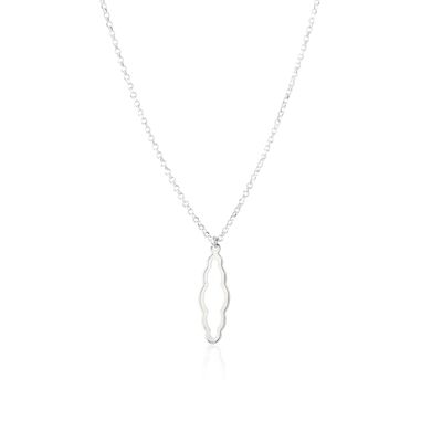 Air choker in silver with cloud-shaped pendant