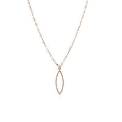 Water rose gold choker with oval pendant
