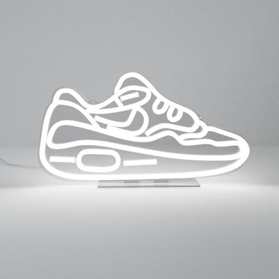 White Maxed Sneaker LED Neon Sign - EU Plug