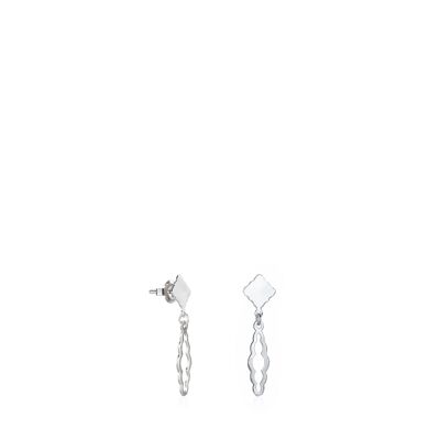 Air silver earrings with cloud shape