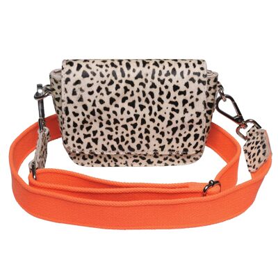 Bolso cuadrado con imán Leo Asa naranja