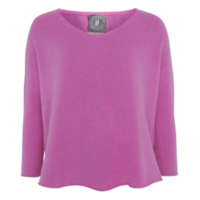 Cashmere sweater V pink