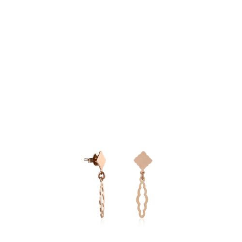 Pendientes oro rosa Aire con forma de nube