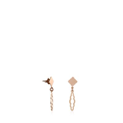 Boucles d'oreilles en or rose Air avec forme de nuage