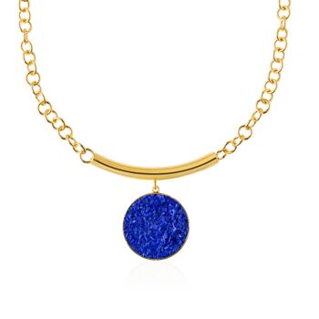 Collier en or avec pendentif en nacre bleue Selene 1