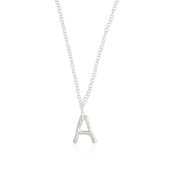 Collier en argent lettre A 1