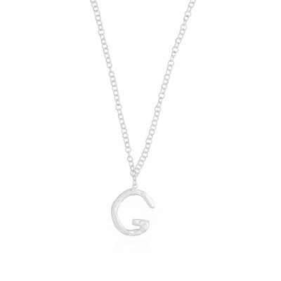 Collana in argento lettera G