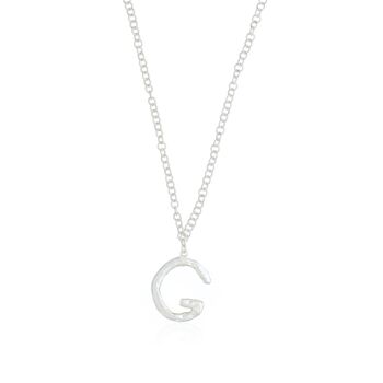 Collier en argent lettre G 1