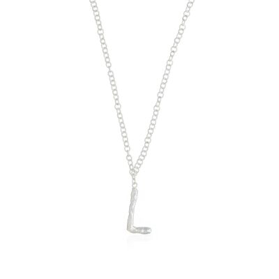 Collier pendentif initiale argent L