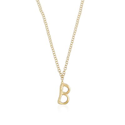 Gold letter B necklace