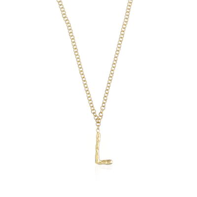 Collier en or lettre L