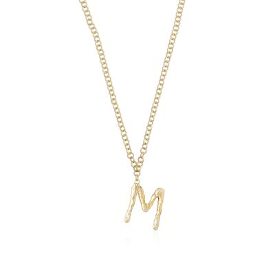 Collier avec pendentif lettre M or