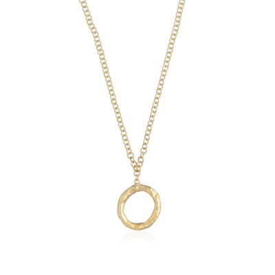 Necklace with gold letter O pendant