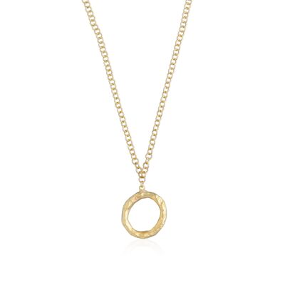 Collana con ciondolo lettera O in oro