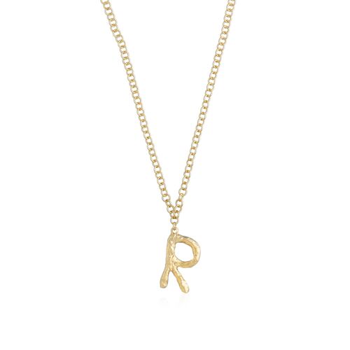 Collar letra R oro