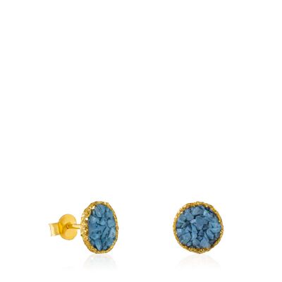 Medium 18k gold sky sleepers with duchy blue mother-of-pearl