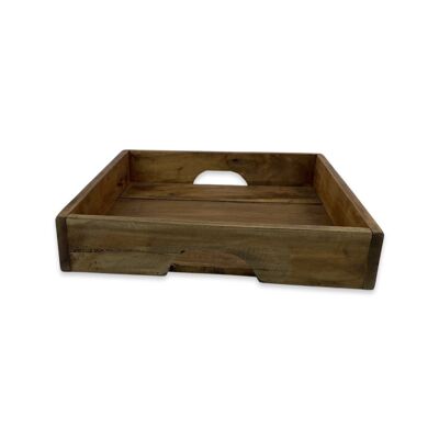 Wooden tray RAW 40 x 40 x 8 cm