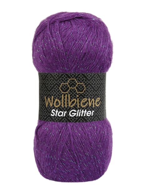 Achat Laine abeille étoiles paillettes simli violet 16 paillettes laine à tricoter  laine métallique tricot au crochet en gros