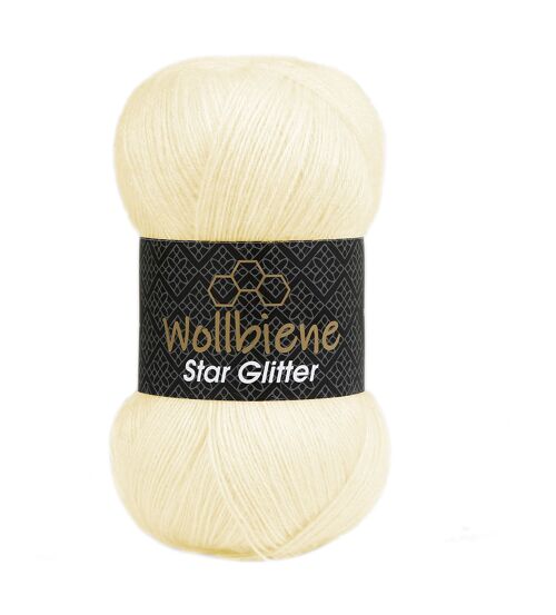 Achat Laine abeille étoiles paillettes simli vanille 11 paillettes laine à tricoter  laine métallique tricot au crochet en gros