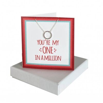 One in a Million Card - Circle Necklace