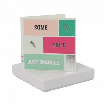 Some Girls Sparkle Card - Shooting Star Earrings , sku059