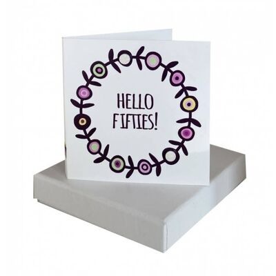 Hello Fifties - Circle Sparkle Studs Silver , sku062