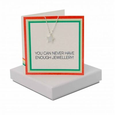 Never Enough Card - Star Necklace , sku090