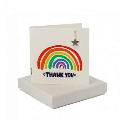 Rainbow Thank You Card - Star Necklace , sku100