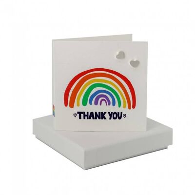 Rainbow Thank You Card - Heart Studs , sku101