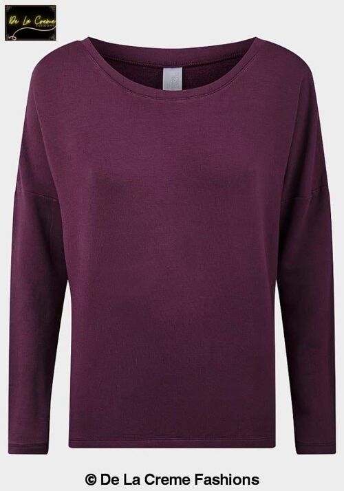 Secret Treasures - Ladies Fleece Line Sleepwear Top__Purple / 3XL
