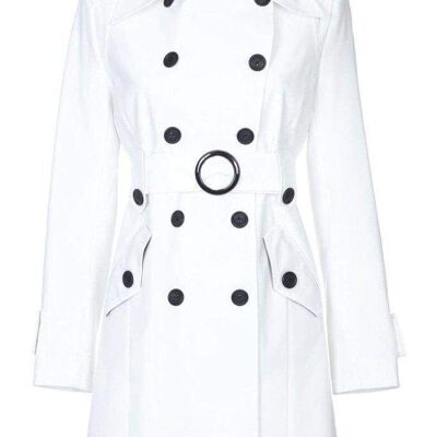 Alice Mid Length Belted Mac Coat__White / UK 18/EU 46/US 14