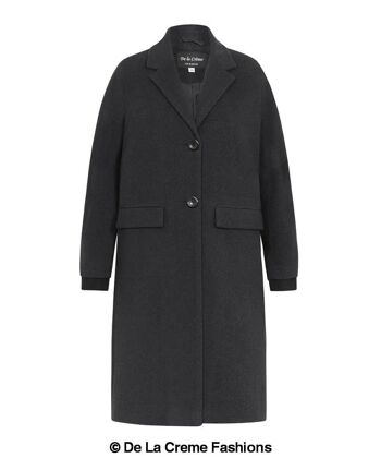 Manteau d'hiver chaud en laine mélangée pour femmes __Grey / UK 20/EU 48/US 16 1