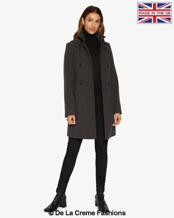 Manteau croisé à capuche Stephanie__Rouge / UK 20/EU 48/US 16 2