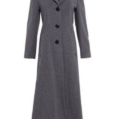 De La Creme - Manteau d'hiver long à boutonnage simple pour femmes__Gris / UK 26/EU 54/US 22