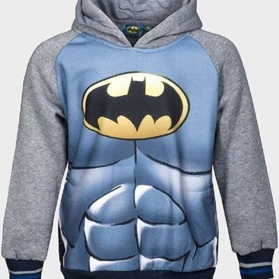 Jungen Batman Superman Print Pullover Kapuzensweat Top__Grau - BATMAN / 11-12 Jahre