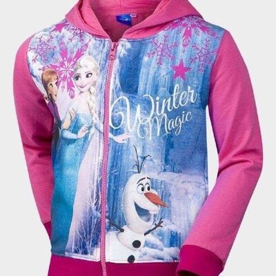 Chaqueta de manga larga con capucha Frozen de Disney para niñas__Rosa / 7-8 años