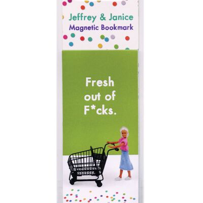 Funny Magnetic Bookmark - Fresh Out Of Fucks