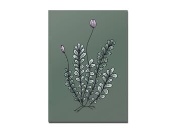 Carte postale Blooming moss, vert foncé 1