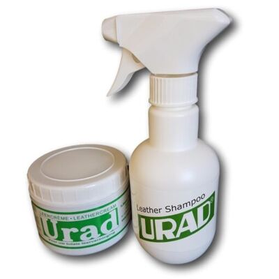 Urad leather care combi. Cleans, nourishes and shines