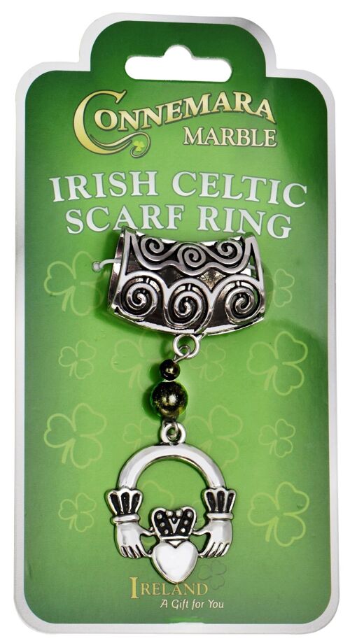 Claddagh scarf ring on card