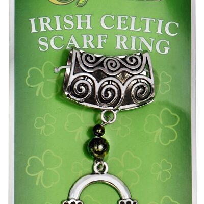 Claddagh scarf ring on card